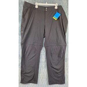 New With Tag Columbia Omni Shield Women's 24 Short Black Convertible Zip Pants
